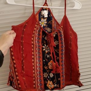 Pattern band of gypsies strappy top